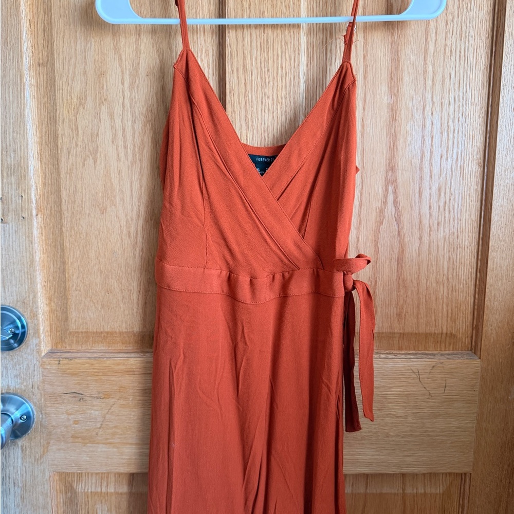 Forever 21 Terracotta Wrap Midi Dress